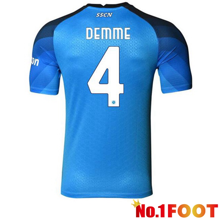 SSC Napoli (Demme 4) Football Jerseys Home Blue 2022-2023