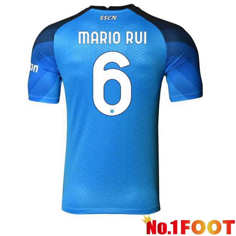 SSC Napoli (Mario Rui 6) Football Jerseys Home Blue 2022-2023