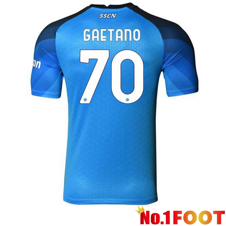 SSC Napoli (Gaetano 70) Football Jerseys Home Blue 2022-2023