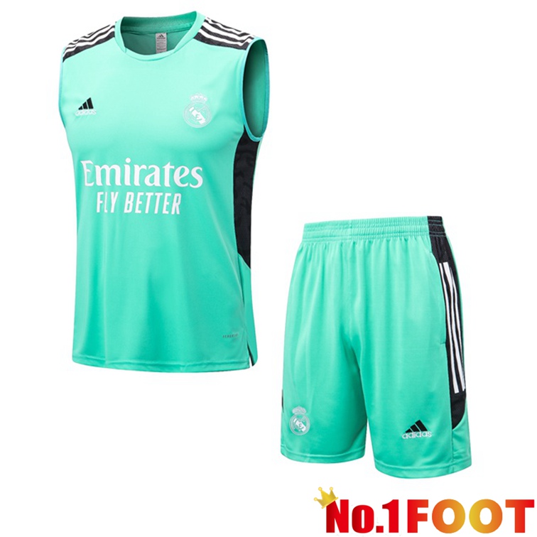 Real Madrid Soccer Vest + Shorts Green 2022-2023