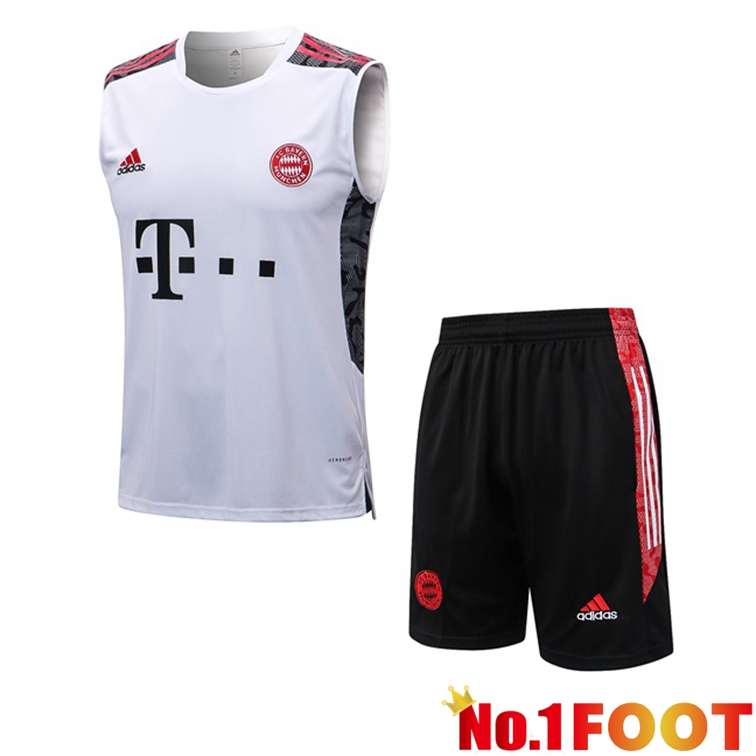 Bayern Munich Soccer Vest + Shorts White 2022-2023