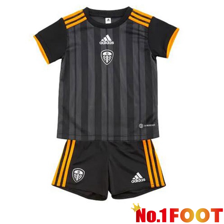 Leeds United Kids Soccer Jerseys Third Black 2022-2023