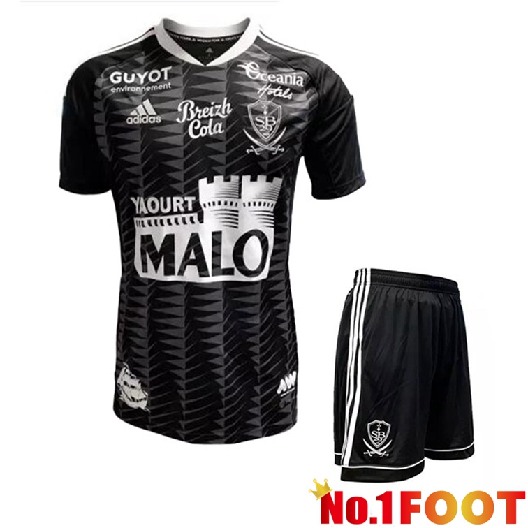 StaDe Brestois Kids Soccer Jerseys Third Black 2022-2023