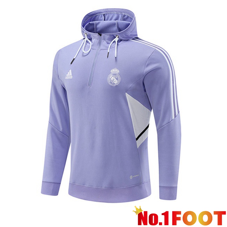 Real Madrid Hooded Sweater Purple 2022-2023