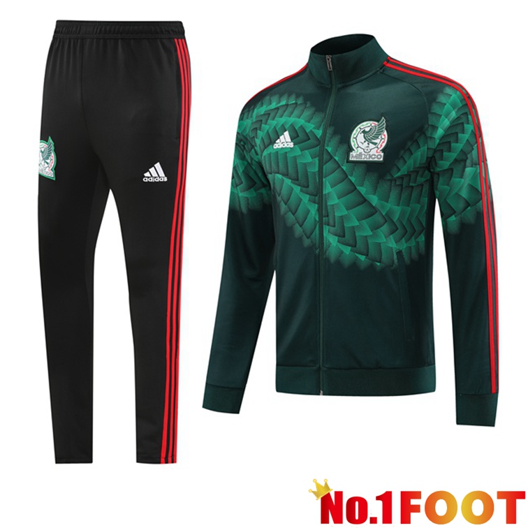 Mexico Training Jacket Suit Green Black 2022-2023