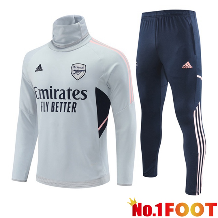 Arsenal Training Tracksuit High Collar Gray 2022-2023