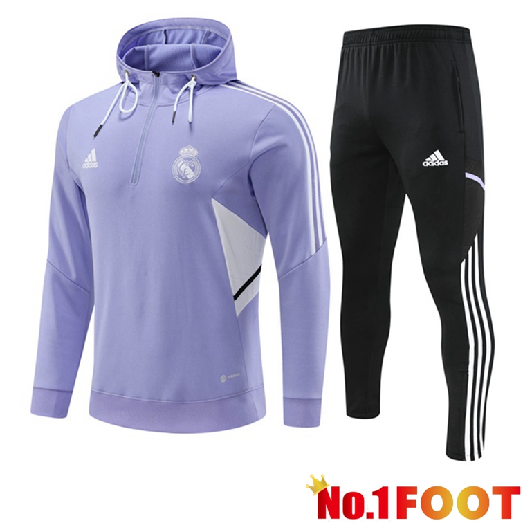 Real Madrid Training Tracksuit Hoodie Purple 2022-2023