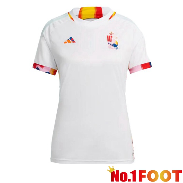 Belgium Women Soccer Jerseys Away White 2022-2023