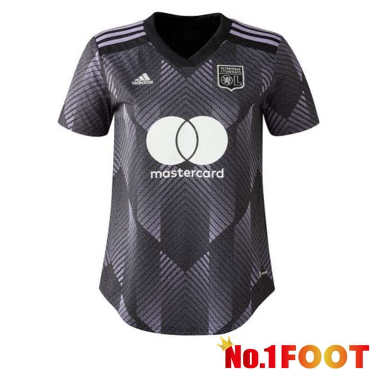 Olympique Lyonnais Women Soccer Jerseys Third Black 2022-2023