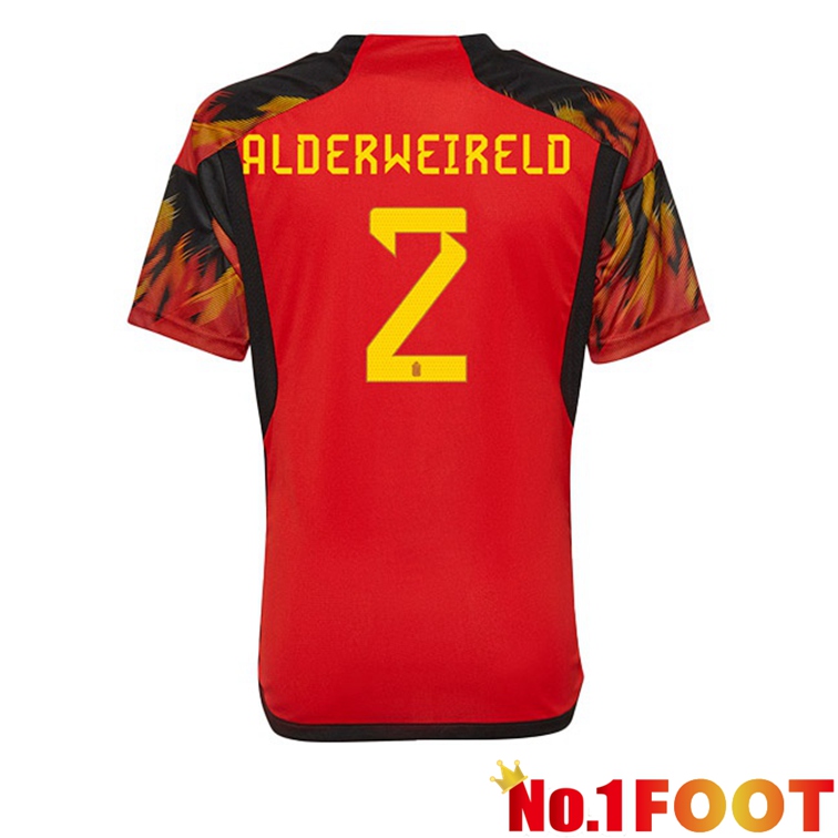 Belgium (ALDERWEIRELD 2) Soccer Jerseys Home Red World Cup 2022