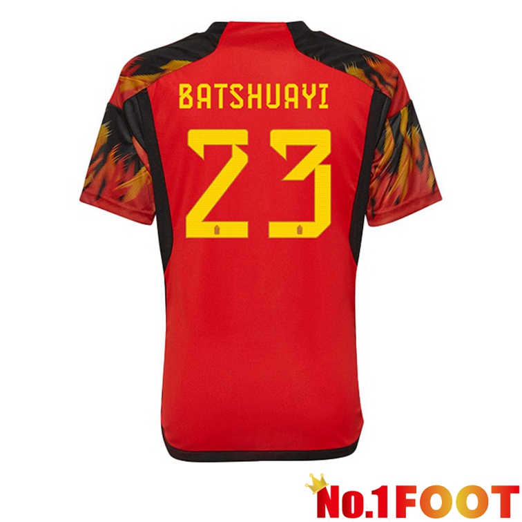 Belgium (BATSHUAYI 23) Soccer Jerseys Home Red World Cup 2022