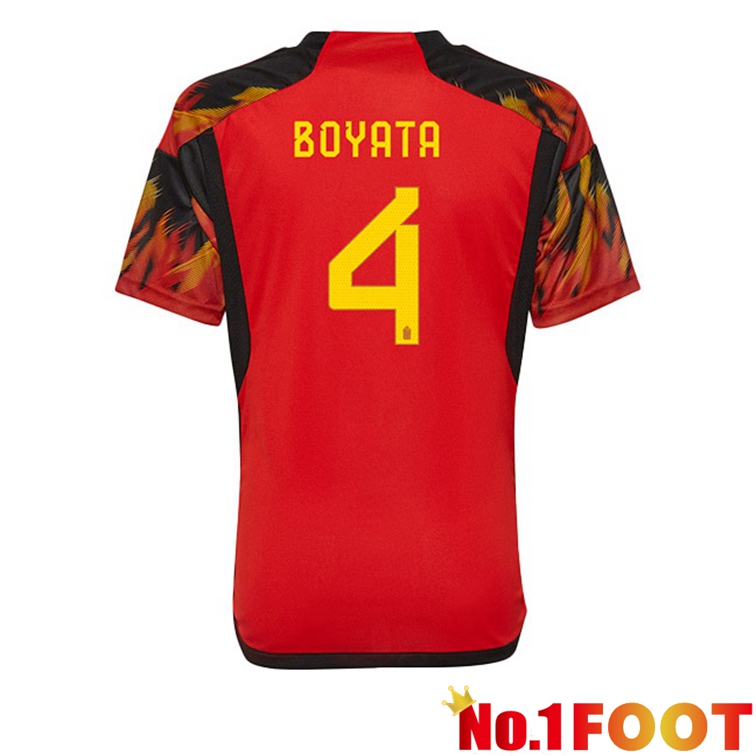 Belgium (BOYATA 4) Soccer Jerseys Home Red World Cup 2022