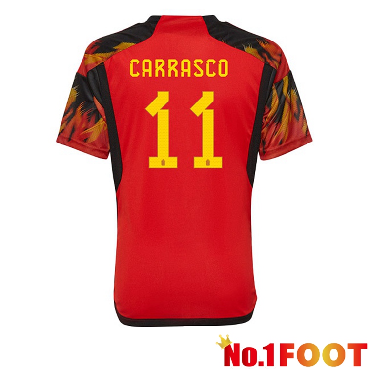 Belgium (CARRASCO 11) Soccer Jerseys Home Red World Cup 2022