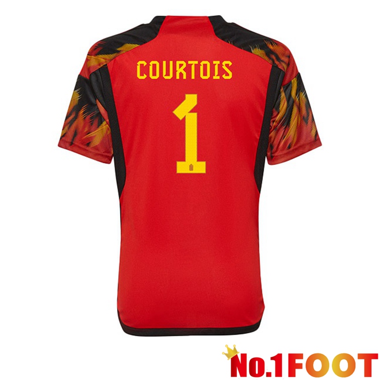 Belgium (COURTOIS 1) Soccer Jerseys Home Red World Cup 2022