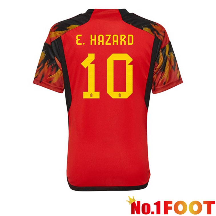 Belgium (E.HAZARD 10) Soccer Jerseys Home Red World Cup 2022