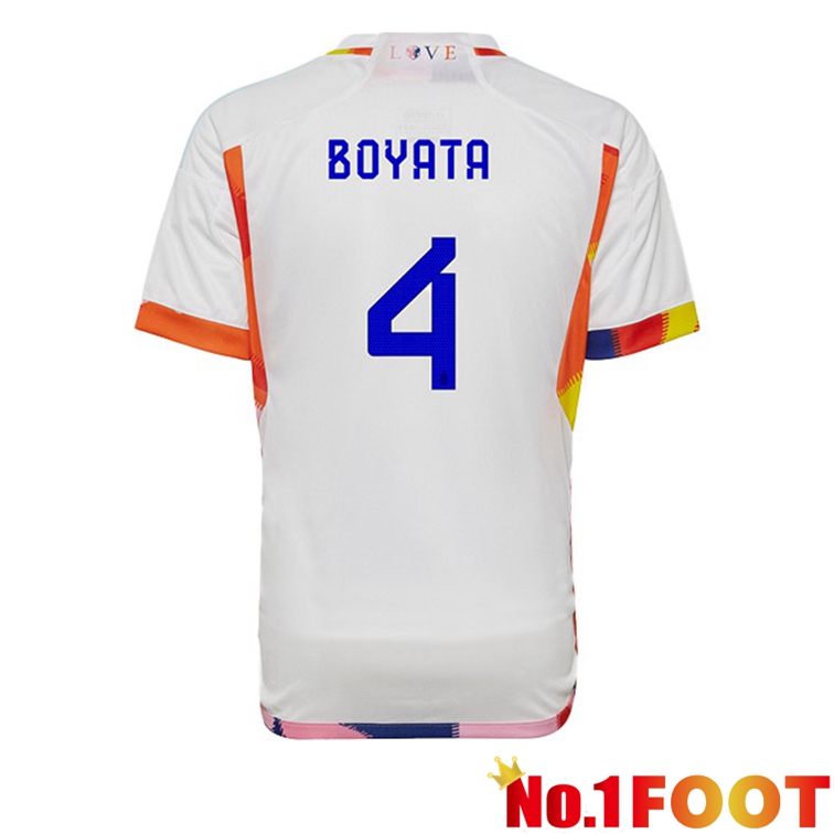 Belgium (BOYATA 4) Soccer Jerseys Away White World Cup 2022