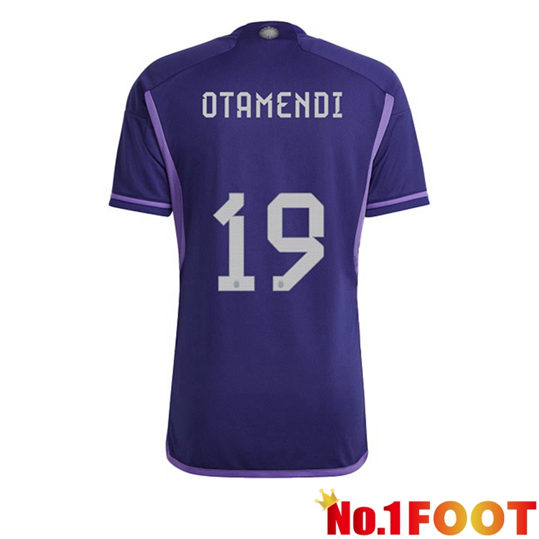 Argentina (OTAMENDI 19) Soccer Jerseys Away Purple World Cup 2022