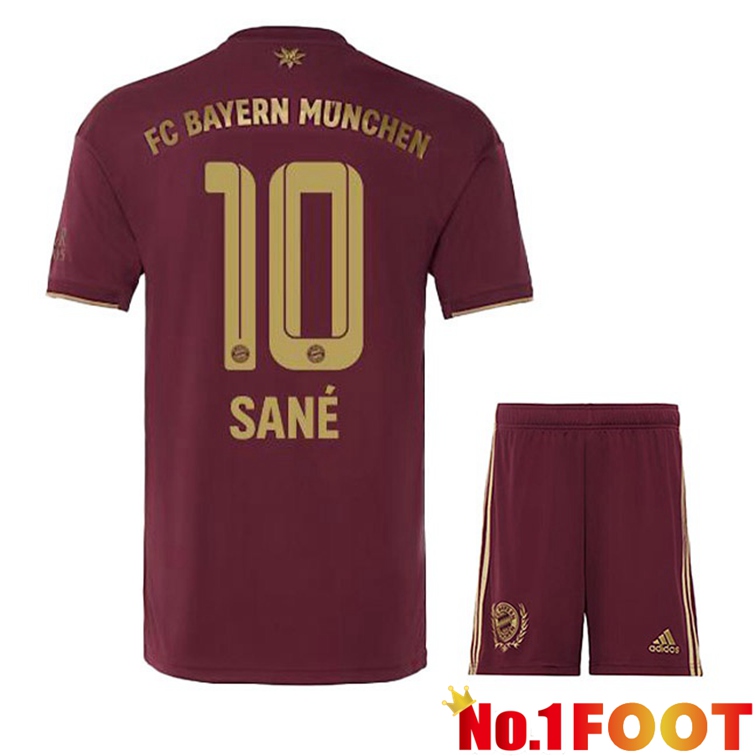 Bayern Munich (Sané 10) Kids Soccer Jerseys Special Edition Red 2022-2023