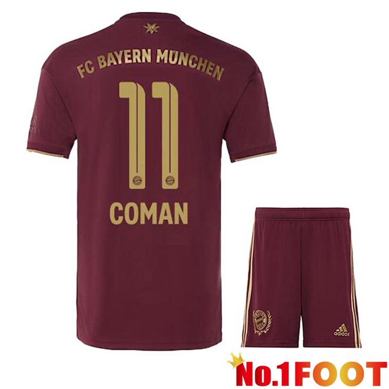 Bayern Munich (Coman 11) Kids Soccer Jerseys Special Edition Red 2022-2023