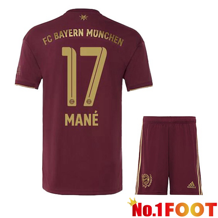 Bayern Munich (Mané 17) Kids Soccer Jerseys Special Edition Red 2022-2023