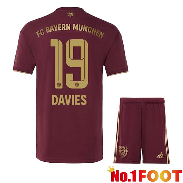 Bayern Munich (Davies 19) Kids Soccer Jerseys Special Edition Red 2022-2023