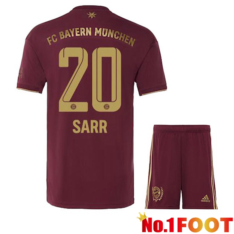 Bayern Munich (Sarr 20) Kids Soccer Jerseys Special Edition Red 2022-2023