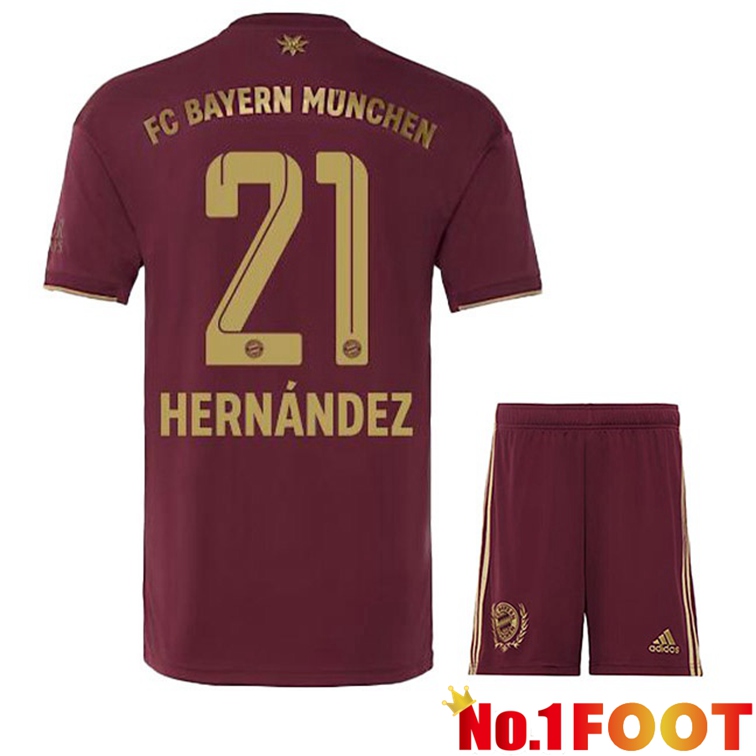 Bayern Munich (Hernández 21) Kids Soccer Jerseys Special Edition Red 2022-2023