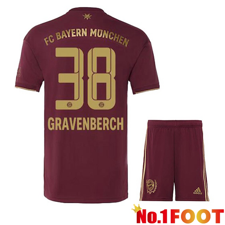 Bayern Munich (Gravenberch 38) Kids Soccer Jerseys Special Edition Red 2022-2023