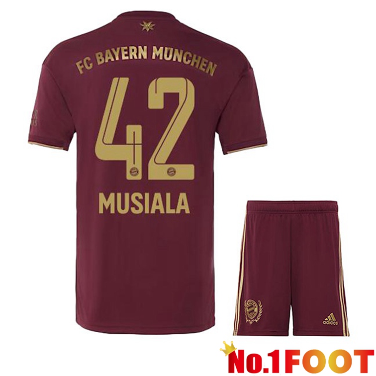 Bayern Munich (Musiala 42) Kids Soccer Jerseys Special Edition Red 2022-2023