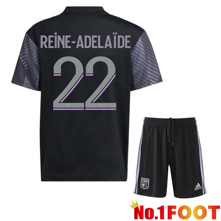 Olympique Lyonnais (REINE-ADELAÏDe 22) Kids Soccer Jerseys Third Black 2022-2023