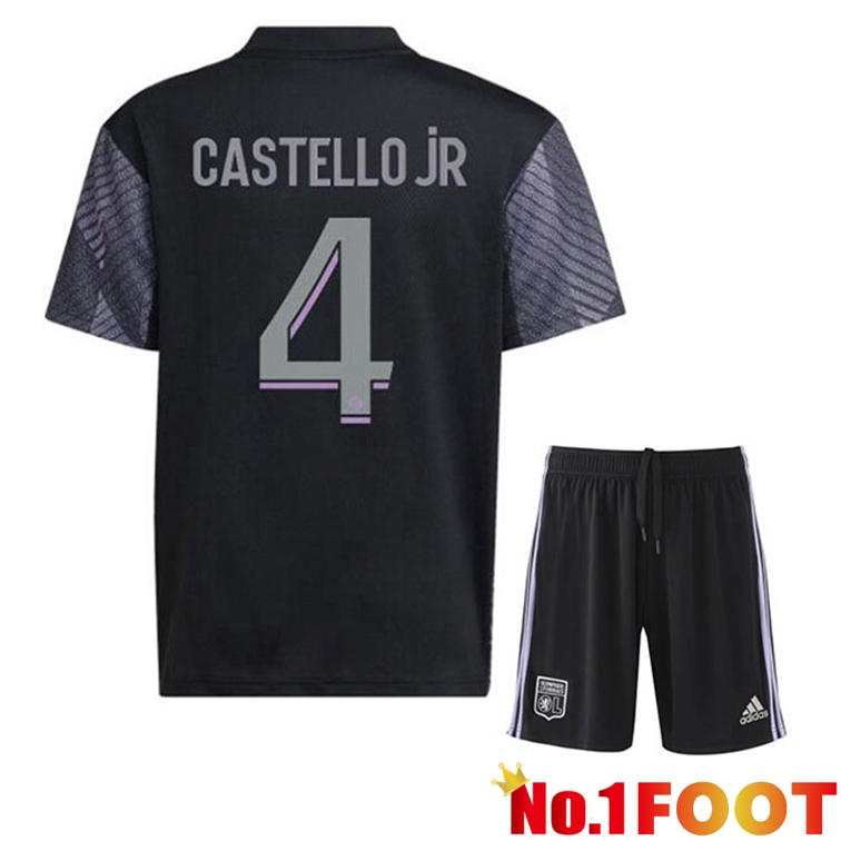 Olympique Lyonnais (CASTELLO JR 4) Kids Soccer Jerseys Third Black 2022-2023