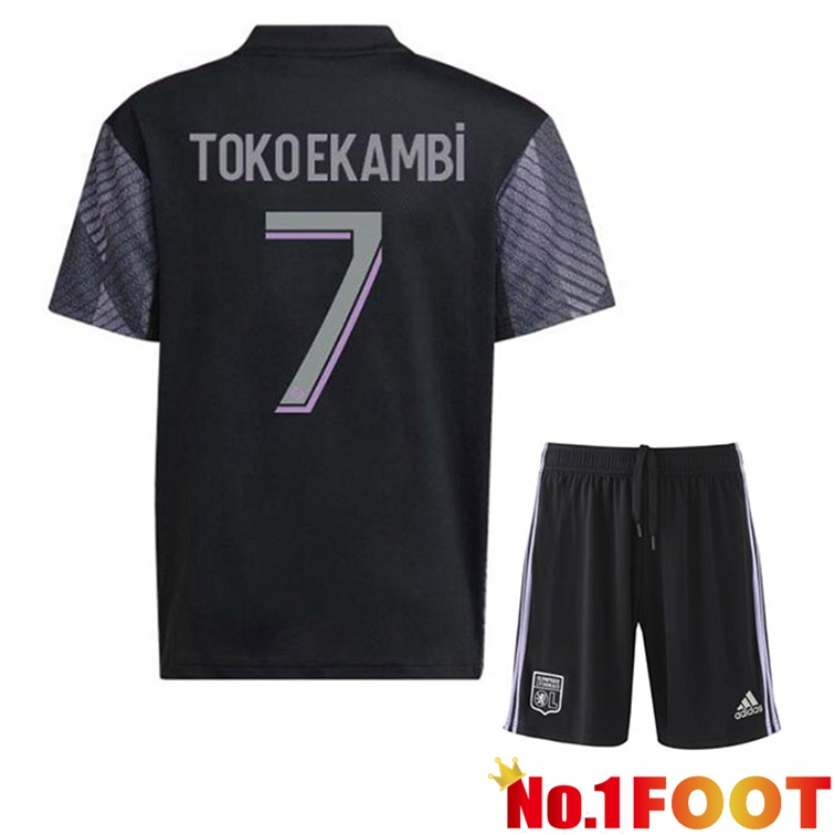 Olympique Lyonnais (TOKO EKAMBI 7) Kids Soccer Jerseys Third Black 2022-2023