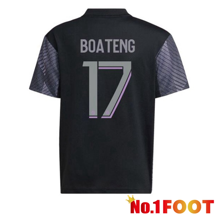 Olympique Lyonnais (BOATENG 17) Soccer Jerseys Third Black 2022-2023