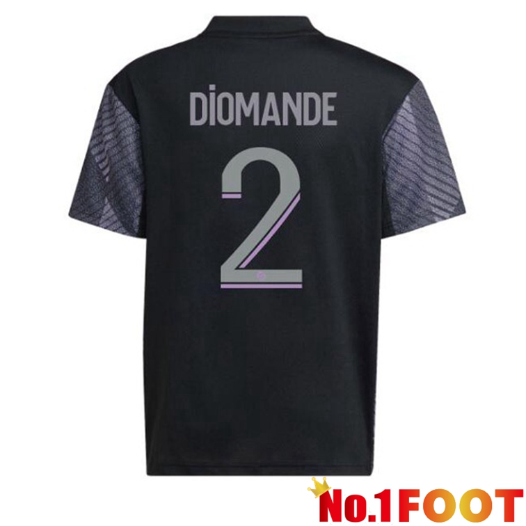 Olympique Lyonnais (DIOMANDe 2) Soccer Jerseys Third Black 2022-2023