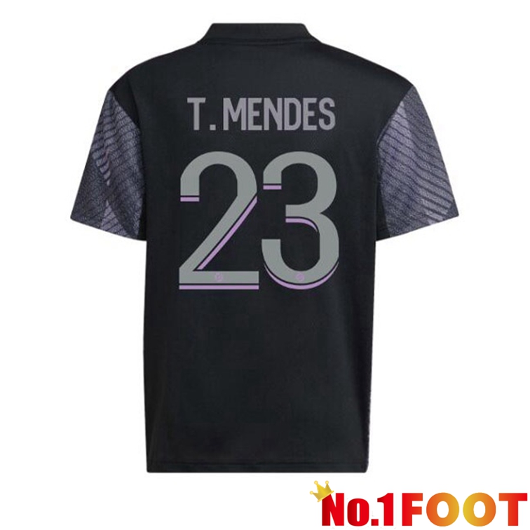 Olympique Lyonnais (T. MENDES 23) Soccer Jerseys Third Black 2022-2023