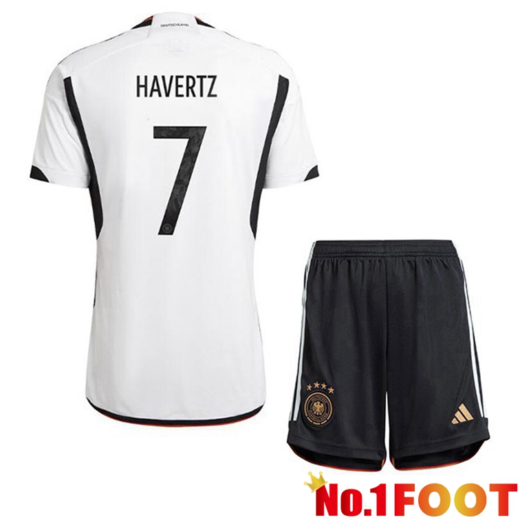 Germany (HAGreenZ 7) Kids Soccer Jerseys Home Black White 2022-2023