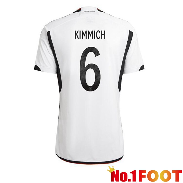 Germany (KIMMICH 6) Soccer Jerseys Home Black White 2022-2023