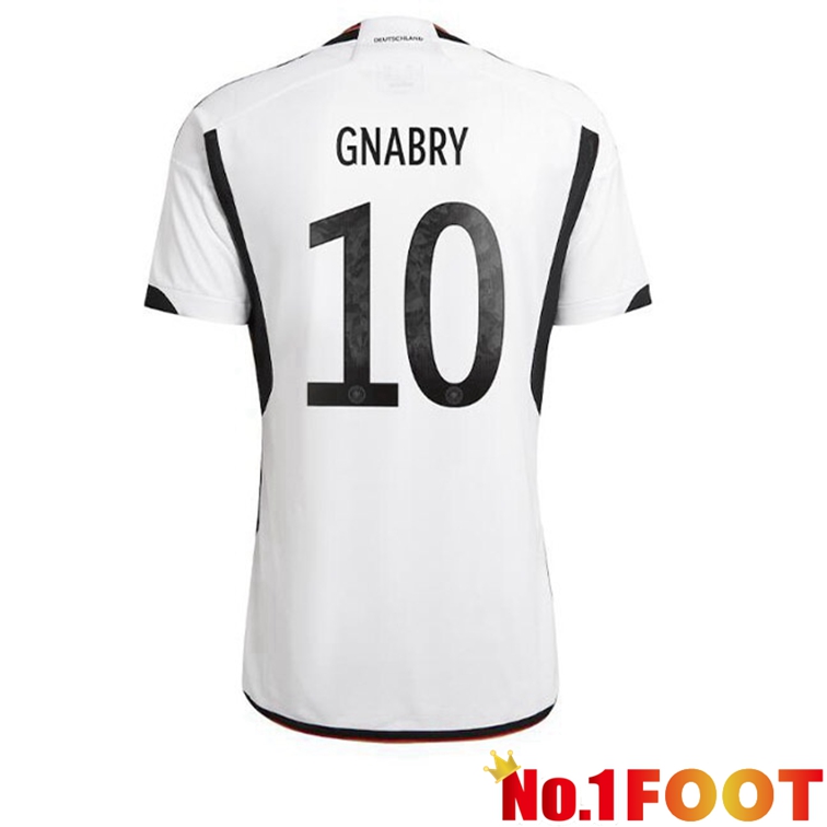 Germany (GNABRY 10) Soccer Jerseys Home Black White 2022-2023