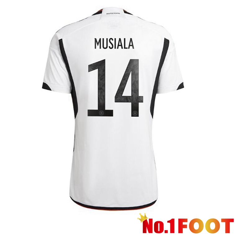 Germany (MUSIALA 14) Soccer Jerseys Home Black White 2022-2023