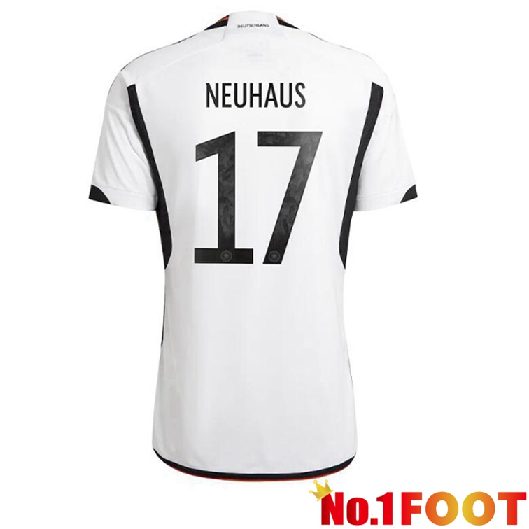 Germany (NEUHAUS 17) Soccer Jerseys Home Black White 2022-2023