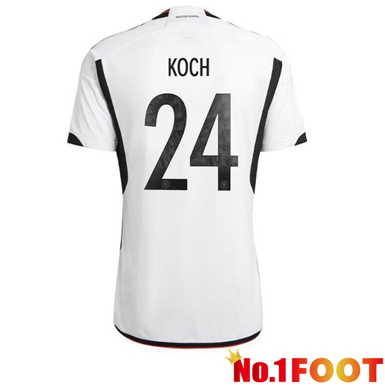 Germany (KOCH 24) Soccer Jerseys Home Black White 2022-2023