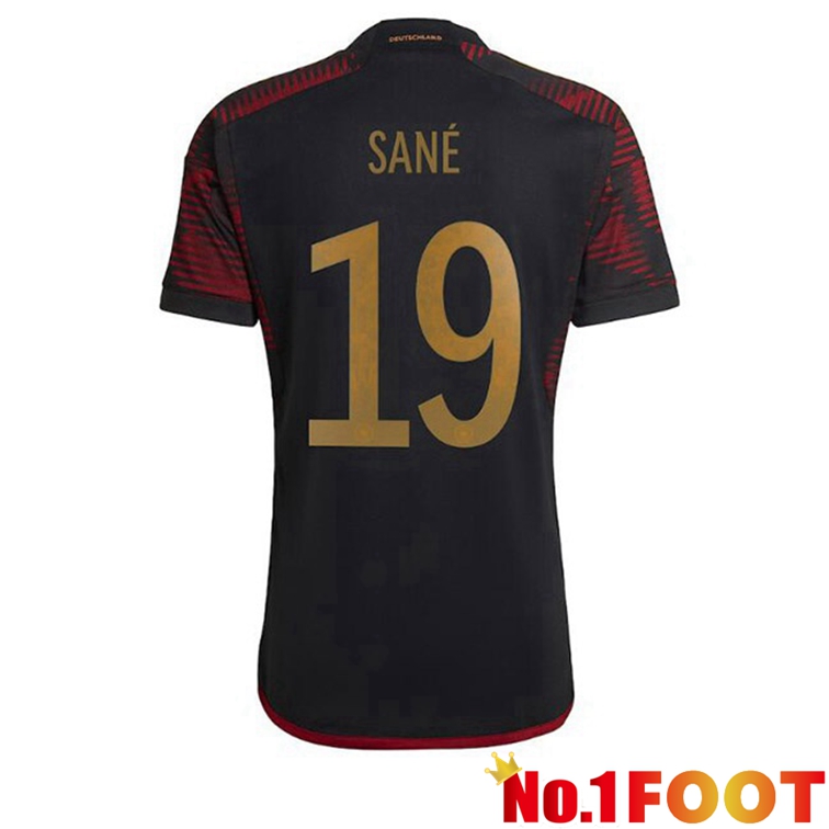 Germany (SANÉ 19) Soccer Jerseys Away Black 2022-2023