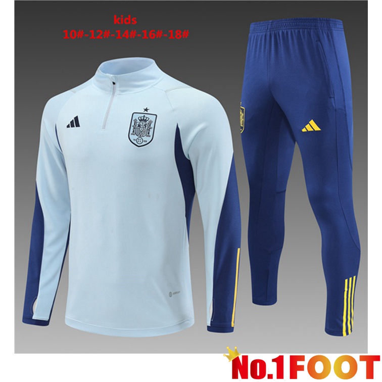 Spain Kids Training Tracksuit Blue 2022-2023