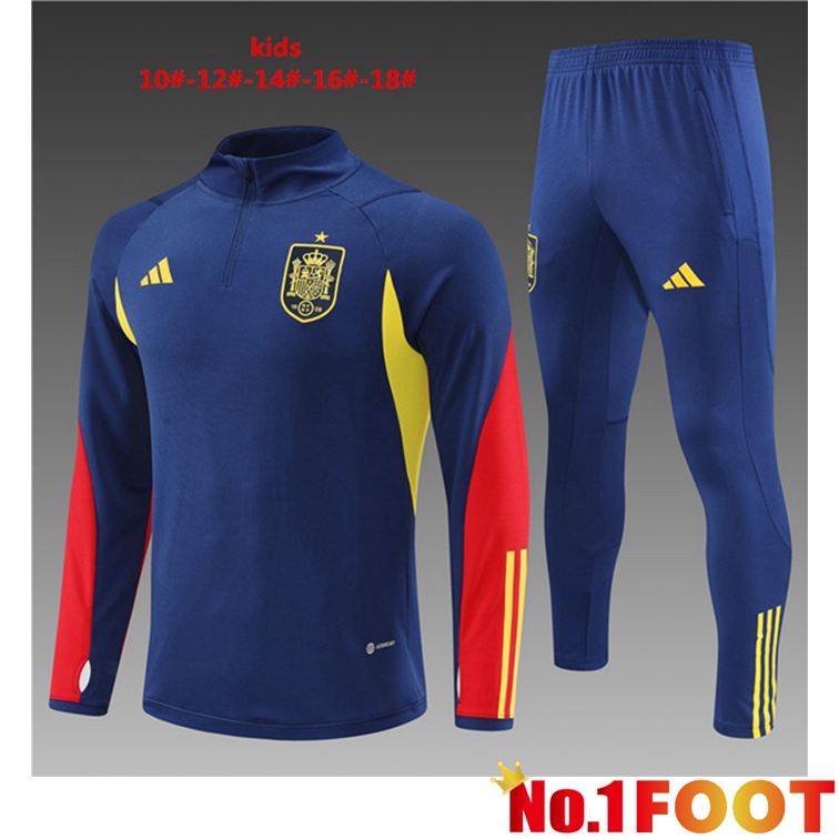 Spain Kids Training Tracksuit Blue Royal 2022-2023