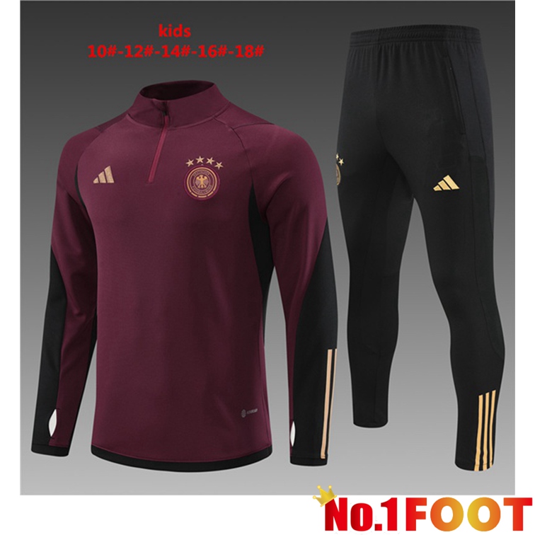 Germany Kids Training Tracksuit Red 2022-2023