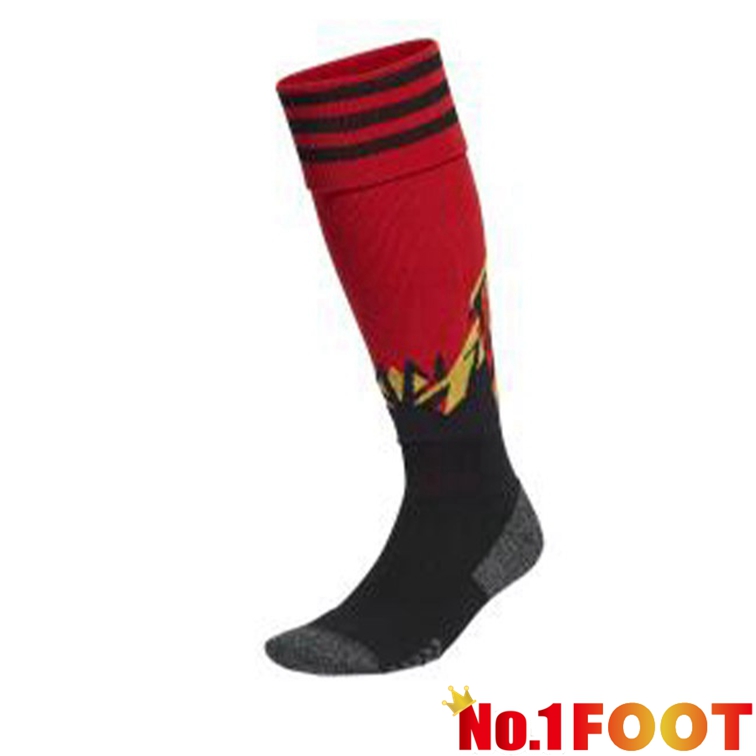 Belgium Home Soccer Socks Red 2022-2023