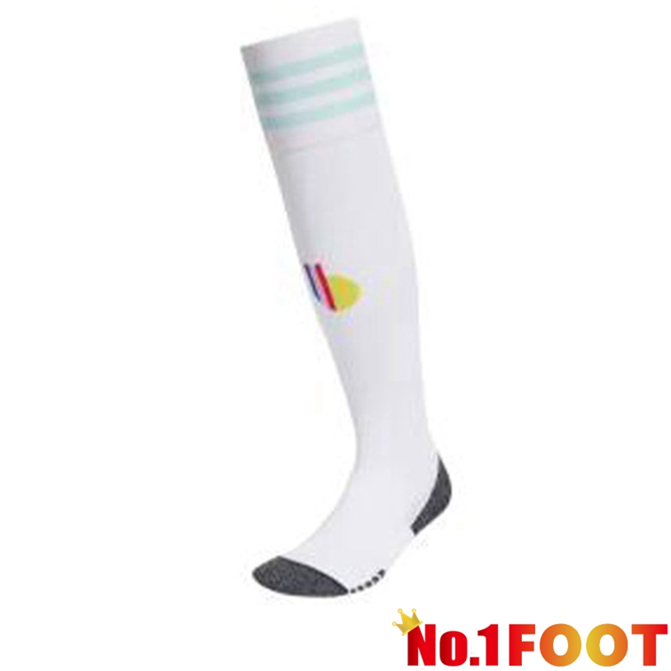 Belgium Away Soccer Socks White 2022-2023