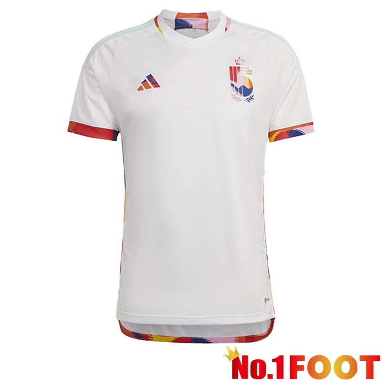 Belgium Soccer Jerseys Away White World Cup 2022