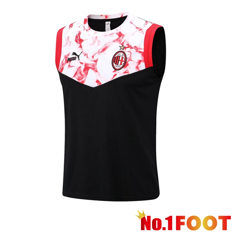 AC Milan Soccer Vest Black White 2022-2023