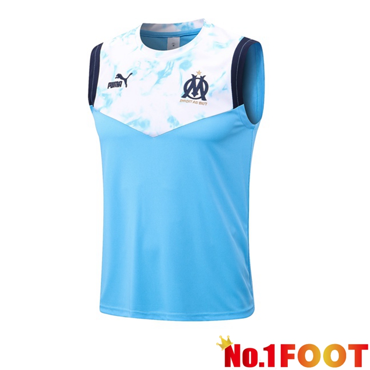 Olympique De Marseille Soccer Vest Blue White 2022-2023